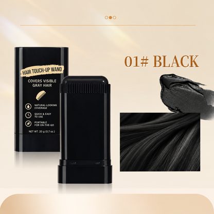 ✨ Instant Hair Color Touch-Up Stick – 💧 Waterproof Gray Hair Coverage for Roots, Hairlines & Beards 👩‍🦳🖤