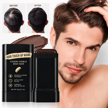 ✨ Instant Hair Color Touch-Up Stick – 💧 Waterproof Gray Hair Coverage for Roots, Hairlines & Beards 👩‍🦳🖤