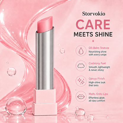 ✨ 60% OFF🔥LAST DAY BUY 1 GET 1 FREE🔥 Storvokio 2-in-1 GLOW VEIL LIP SHEEN OIL BALM👄