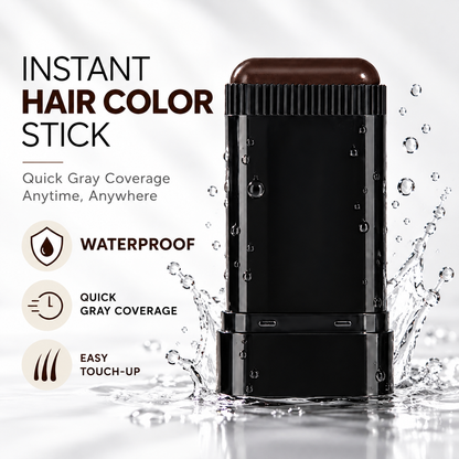 ✨ Instant Hair Color Touch-Up Stick – 💧 Waterproof Gray Hair Coverage for Roots, Hairlines & Beards 👩‍🦳🖤