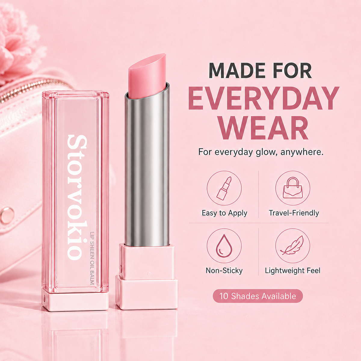 ✨ 60% OFF🔥LAST DAY BUY 1 GET 1 FREE🔥 Storvokio 2-in-1 GLOW VEIL LIP SHEEN OIL BALM👄