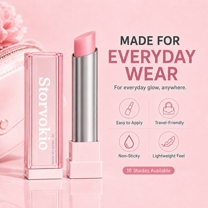 ✨ 60% OFF🔥LAST DAY BUY 1 GET 1 FREE🔥 Storvokio 2-in-1 GLOW VEIL LIP SHEEN OIL BALM👄
