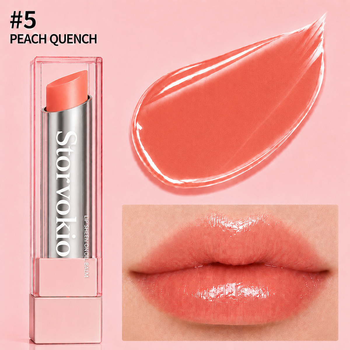 ✨ 60% OFF🔥LAST DAY BUY 1 GET 1 FREE🔥 Storvokio 2-in-1 GLOW VEIL LIP SHEEN OIL BALM👄