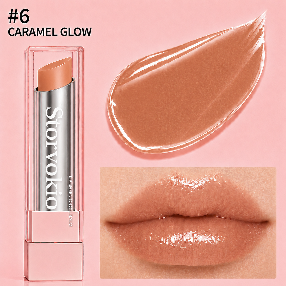 ✨ 60% OFF🔥LAST DAY BUY 1 GET 1 FREE🔥 Storvokio 2-in-1 GLOW VEIL LIP SHEEN OIL BALM👄