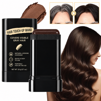✨ Instant Hair Color Touch-Up Stick – 💧 Waterproof Gray Hair Coverage for Roots, Hairlines & Beards 👩‍🦳🖤