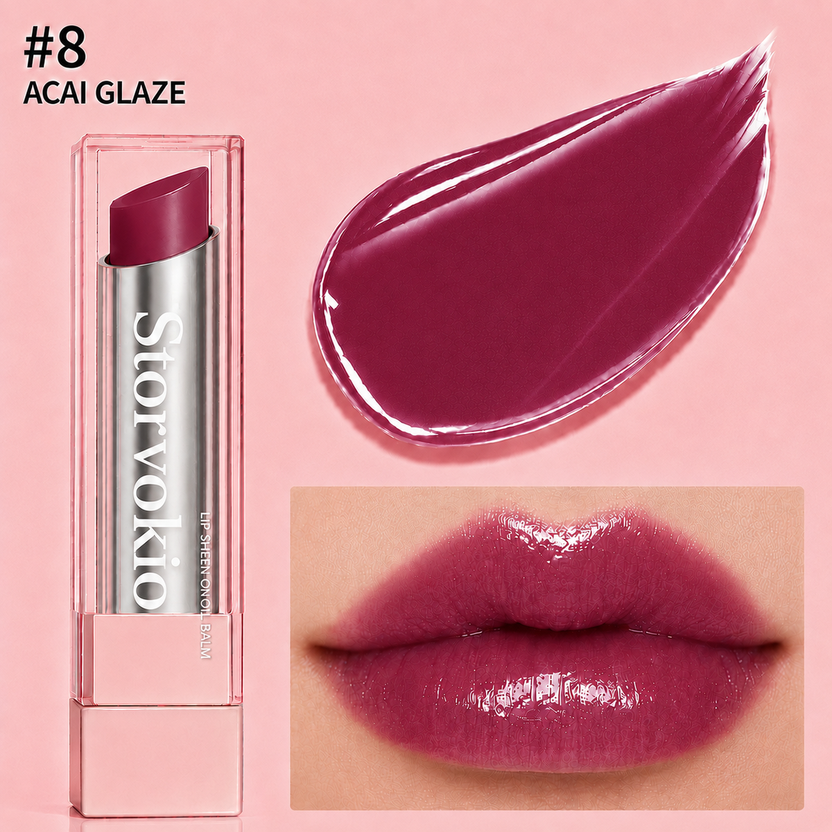 ✨ 60% OFF🔥LAST DAY BUY 1 GET 1 FREE🔥 Storvokio 2-in-1 GLOW VEIL LIP SHEEN OIL BALM👄