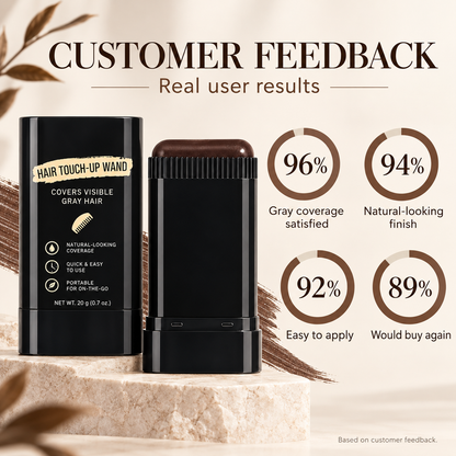 ✨ Instant Hair Color Touch-Up Stick – 💧 Waterproof Gray Hair Coverage for Roots, Hairlines & Beards 👩‍🦳🖤