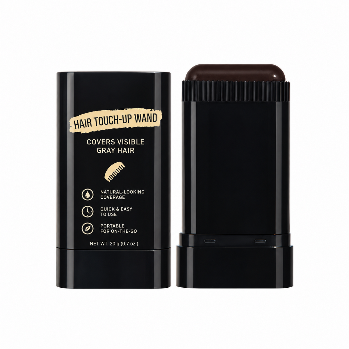 ✨ Instant Hair Color Touch-Up Stick – 💧 Waterproof Gray Hair Coverage for Roots, Hairlines & Beards 👩‍🦳🖤